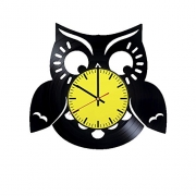 RomanticStuffStore Night Owl Vinyl Record Wall Clock – Get unique nursery room wall decor – Gift ideas for children, teens –Ornament Unique Modern Art