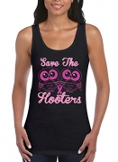 Save The Hooter Owls Women’s Tank Top Breast Cancer Awareness Shirts XXL Black