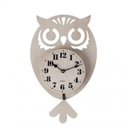 TORCHNOLOGY Animal-figure Wooden Eco-Friendly Home Decor Hanging Silent Clock Owl
