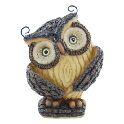 wooden owl figurine