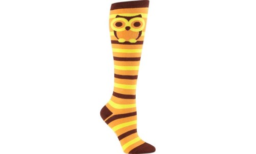 Retro Owl Knee High Socks By Sock It To Me