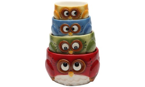 4-Piece Owl Measuring Cup Set