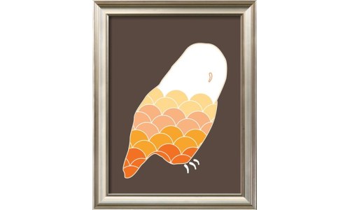 Orange Owl Art Print