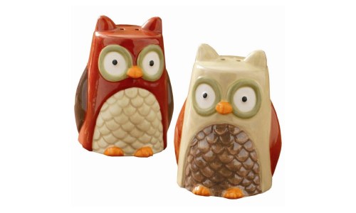 Tag Turning Leaves Collection Owl Salt and Pepper Shakers