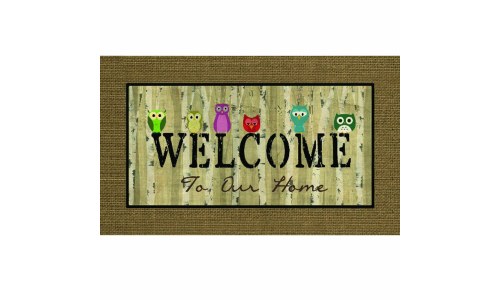 Apache Mills Welcome Owls Door Mat