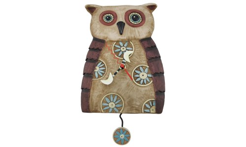 Big Hoot Owl Pendulum Clock