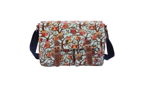 Anna Smith Oilcloth Owl Messenger Bag