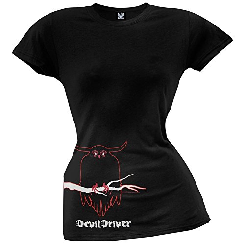 DevilDriver – Owl Perch Juniors T-Shirt – Large Black