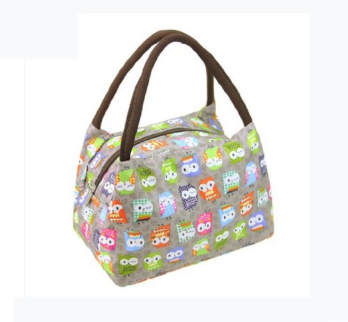 Fashion OWL Oxford cloth water proof Handbag meal bag for travel camping work school lunch box (19.5*14*16 CM)