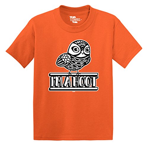 I’m A Hoot – Owl – Toddler Little Boy/Infant T-Shirt (5T, Orange)