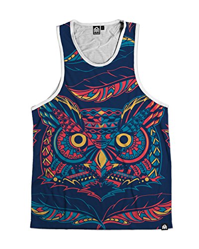 INTO THE AM Hoot Premium All Over Print Tank Top (Medium)