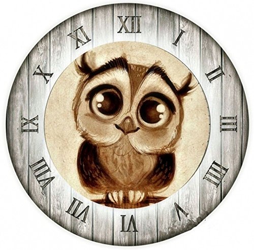 Yumeart 5D DIY Diamond Painting Cross Stitch Owl Clock Crystal Square Diamond Sets 30x30cm（12×12″）