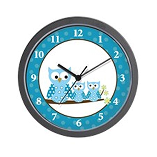 CafePress – Blue Hoot Owls Wall Clock – Unique Decorative 10″ Wall Clock