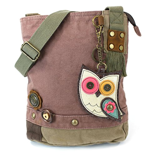 Chala Handbag Patch Crossbody – Mauve (2016 Bird Series) (Color Owl)