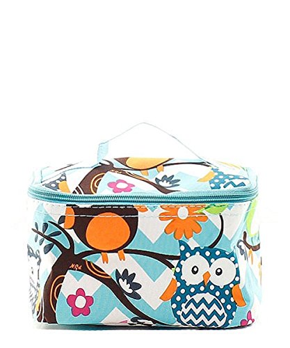 N Gil Teal Owl Makeup Bag